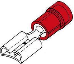 Velleman Connecteur femelle 4.8Mm Rouge