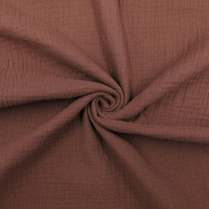 Image du produit Stoffrestposten Mousseline - Marron - quantité minimale de vente : 1 mètre