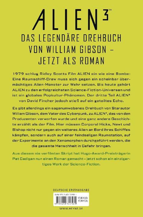 Image du produit Alien 3 (Allemand, William Gibson, Pat Cadigan, 2023)