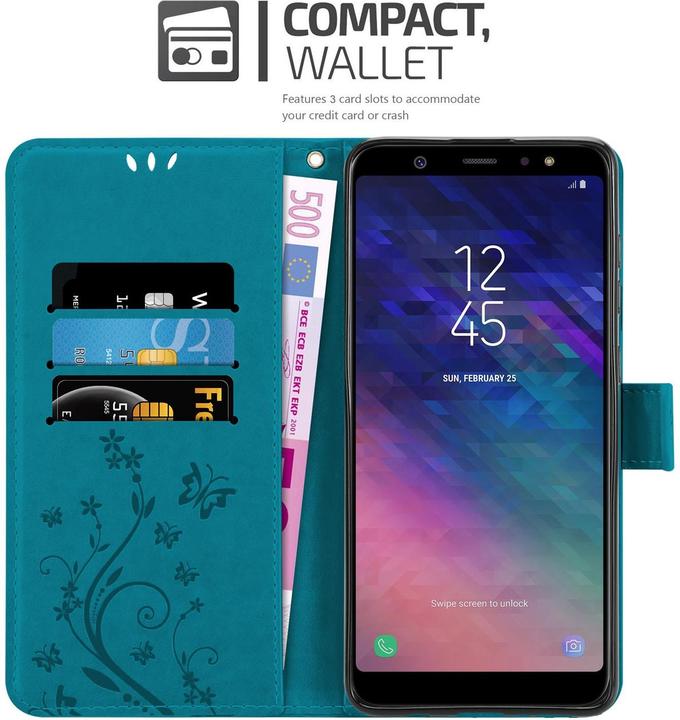 Actual product image Cadorabo Flower Book Cover (Samsung Galaxy A6+)