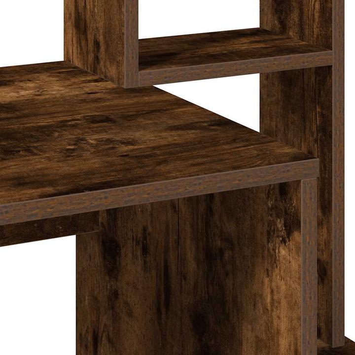 Produktbild VidaXL Schreibtisch mit Regal Räuchereiche 100x45x140 cm Holzwerkstoff (100 x 45 x 140 cm)