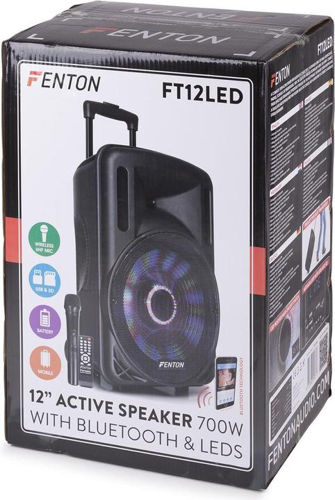 Produktbild Fenton FT12LED Aktiv Trolley-Speaker (Aktiv, 1x 700 W)