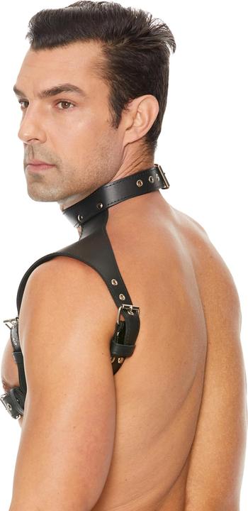 Image du produit Ouch! Men Harness with Neck Collar - One Size (Taille unique)