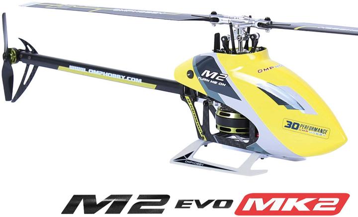 Actual product image OMP Hobby Helikopter M2 MK2 BNF Gelb