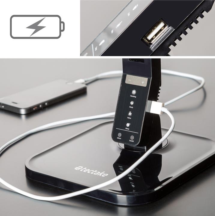 Actual product image tectake Desk lamp, LED, dimmable, foldable, 14W