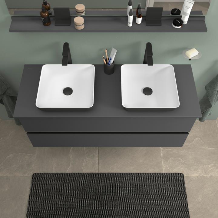 Produktbild Duravit Sivida Aufsatzwaschtisch, eckig, 400x400mm, ohne Hahnloch, ohne Überlauf (400 mm, 400 mm)