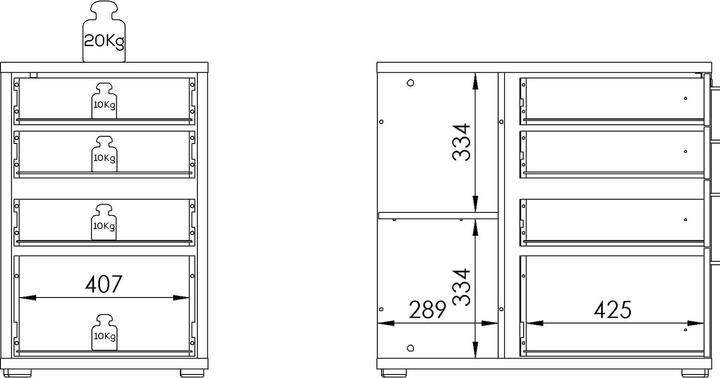 Produktbild Maja Möbel Anstell-Container Homebase Office Scandic Wood - weissx75