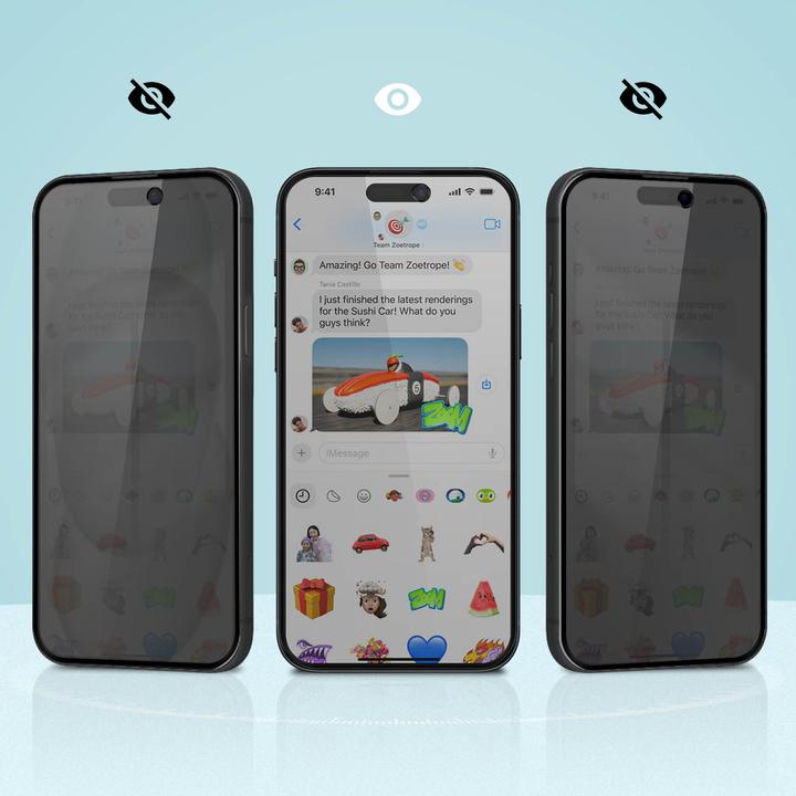 Actual product image Avizar ClearGuard Privacy Film (1 Piece, Apple iPhone 15 Pro)