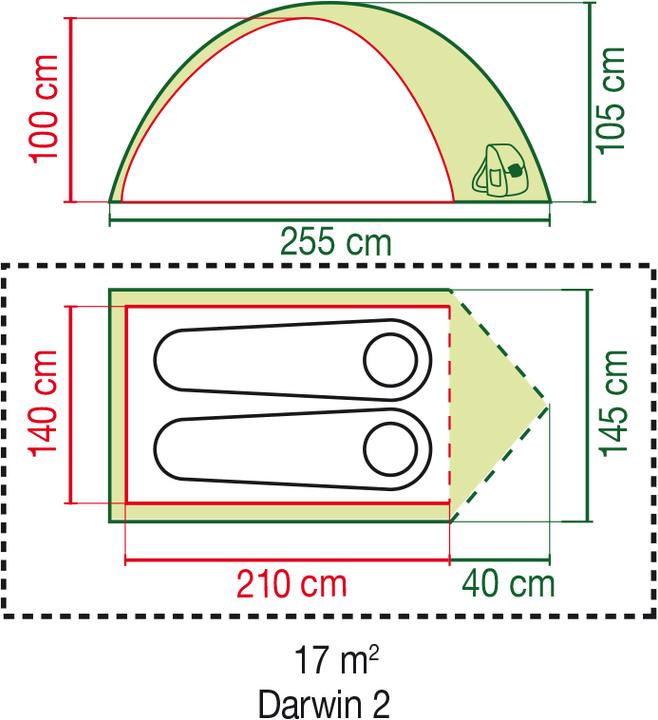 Productafbeelding Coleman Darwin 2 (Koepeltent, 2.80 kg, 2 personen)