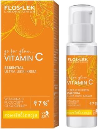 Actual product image Floslek Laboratorium Go For Glow Vitamin C Ultra Light Cream For Day And Night 30 Ml (Body cream, 30 ml)