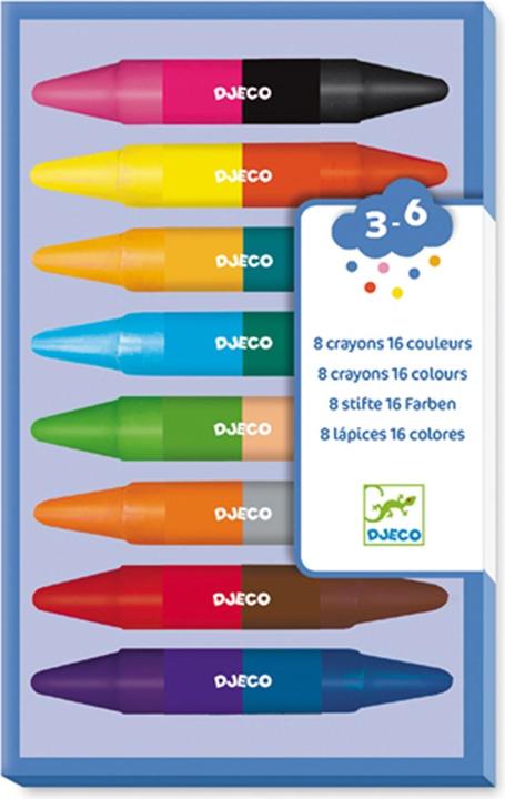 Actual product image Djeco Wax crayon colors (Multicoloured, 8 x)