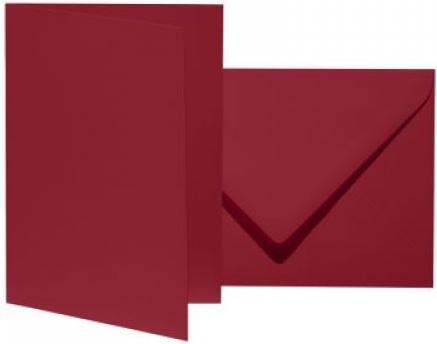 Actual product image Artoz 10 folding cards with envelopes Mosaic DIN B6 wine red (10 pcs.)