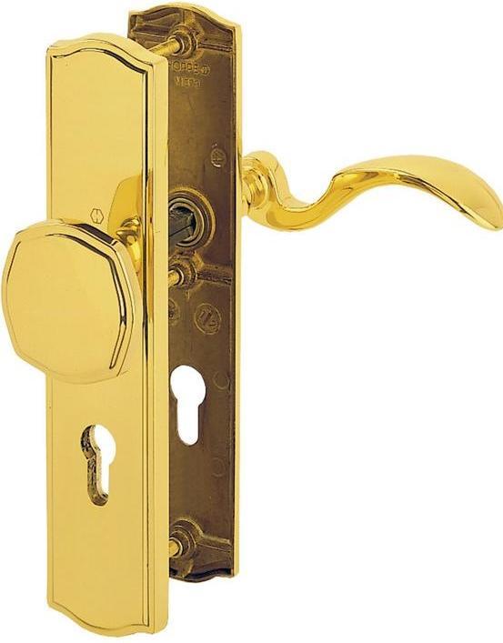 Immagine prodotto Hoppe Set di protezione Meran M57/371A/370/112SH quadrato 8mm PZ-72 F77-R ottone lucido Resista... (Set di porte)