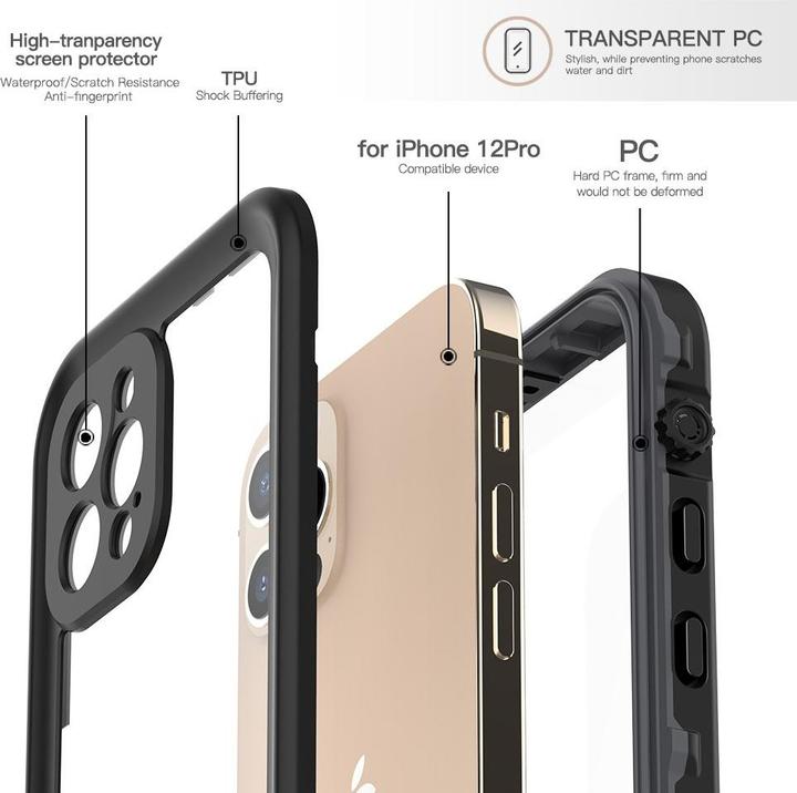 Produktbild Redpepper iPhone 12 Pro Wasserdichte Schutzhülle IP68 (Apple iPhone 12 Pro)
