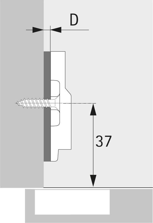 Produktbild Hettich Paralleladapter Veosys für Kreuzmontageplatten (1 Stk.)