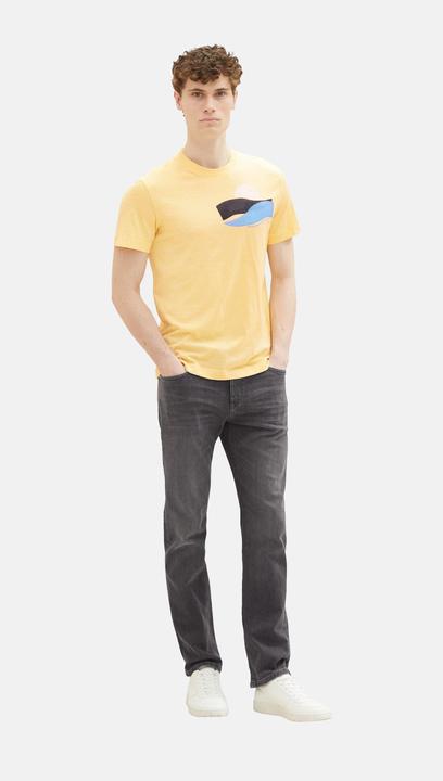 Image du produit Tom Tailor T-Shirt Gestreiftes Kurzarmshirt mit Rundhalsausschnitt und Foto-Print (XL)