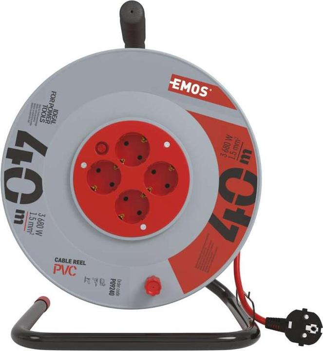 Produktbild Emos Kabeltrommel für den Innenbereich IP20 | Schuko 40 m (40 m)