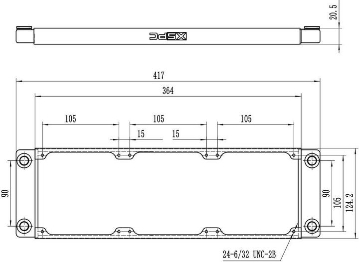 Produktbild XSPC TX360 Crossflow Ultrathin Radiator (120 mm)