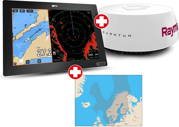 Image du produit Raymarine Axiom+ 9/12 Touch-MFD plus antenne radôme Quantum Q24C 18" plus carte Lighthouse