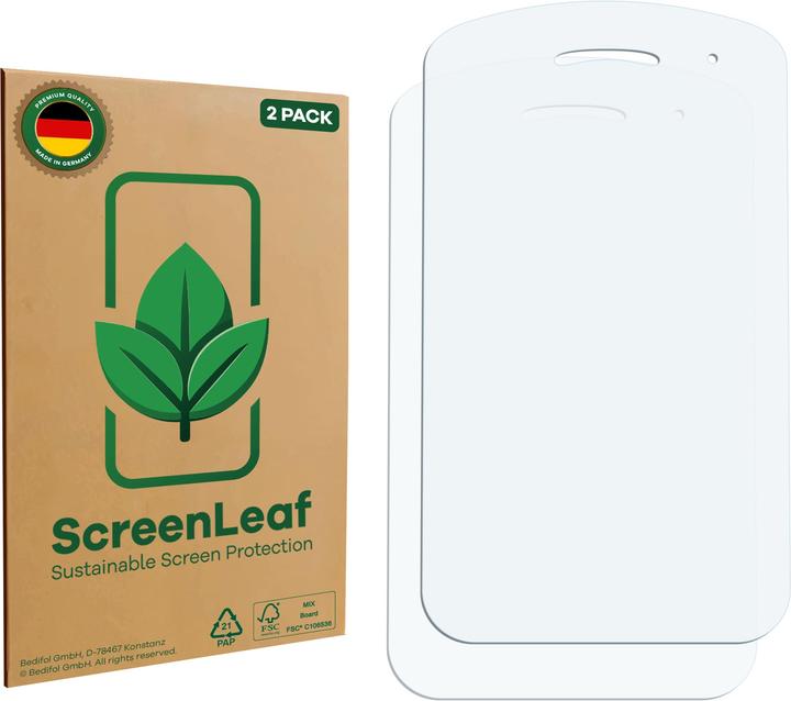 Actual product image ScreenLeaf Screen Protector sustainable Screen Protection, clear, anti-scratch (2 Piece, HTC One M10)