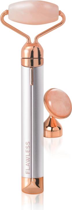 Actual product image Flawless Contour Face Roller with Rose Quartz White