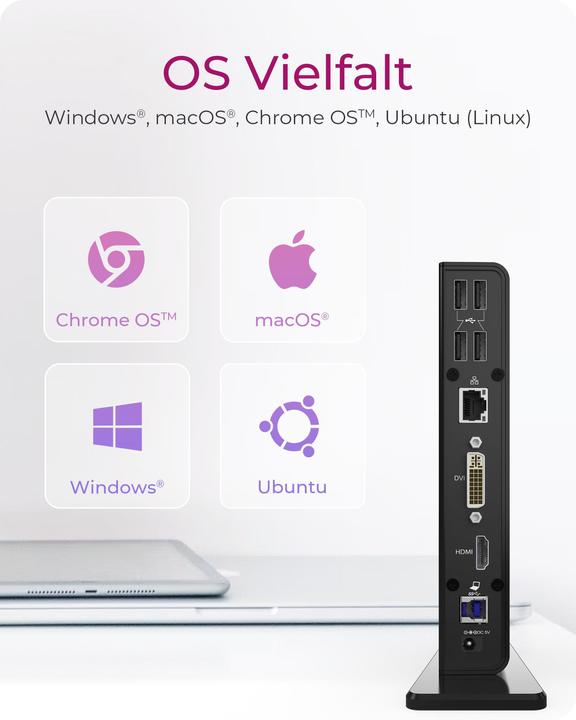 Actual product image Icy Box IB-DK2241AC - USB Type-A 3.0 Multi Dock (USB-B, 11 Ports)