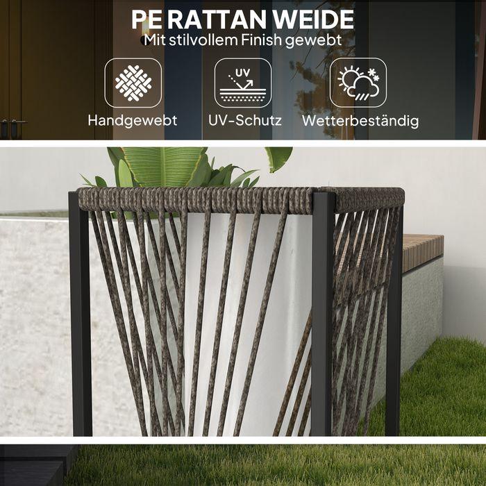 Immagine prodotto Swisshandel24 Stehlampe Rattan mit Lichtsensor Solarlampen Boho-Stil IP44 (15 lm, IP44)