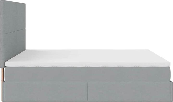 Immagine prodotto VidaXL Letto ottomano con materassi Tessuto grigio chiaro 160x200 cm (160 x 200 cm)