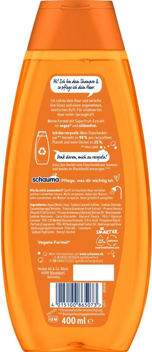 Image du produit Schwarzkopf Shampoo Superfruit & Glanz 400ml (400 ml, Shampoing liquide)