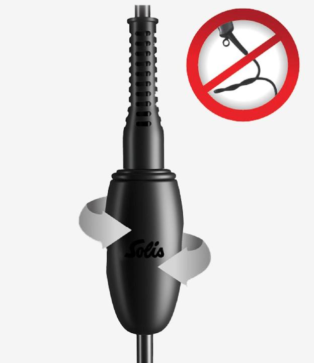 Actual product image Solis Fast Dry 360º ionic black professional hairdryer with 360° rotating cable (381)