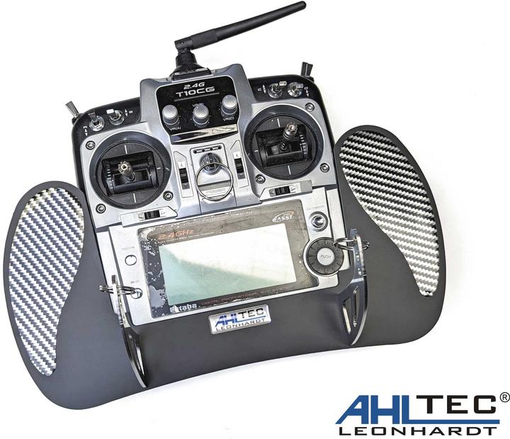 AHLtec Futaba T10CG Black transmitter console with standard transmitter console bracket, without hand rest