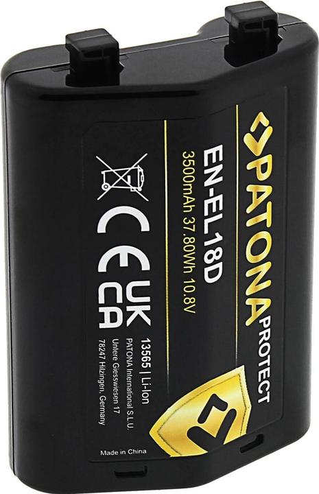 Image du produit Patona Batterie PROTECT pour Nikon Z9, D6 et EN-EL18D (Batterie de l'appareil photo)