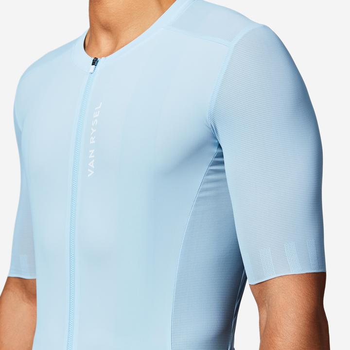 Actual product image Van rysel Radtrikot Rennrad kurzarm Sommer Racer 2 Unisex Hellblau (M)