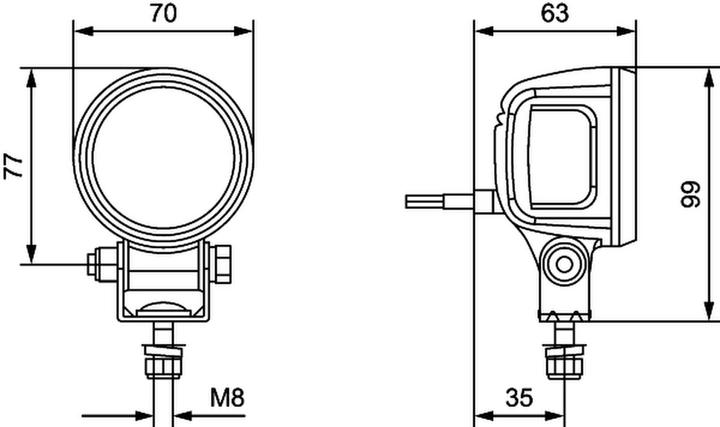 Produktbild Hella Arbeitsscheinwerfer LED SL60 12V Spotausleuchtung