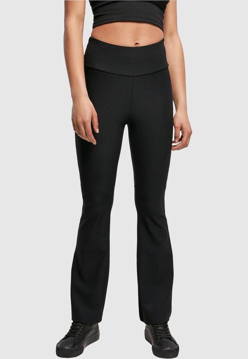 Actual product image Urban Classics Ladies High Waist Rib Boot Cut Leggings (XL)
