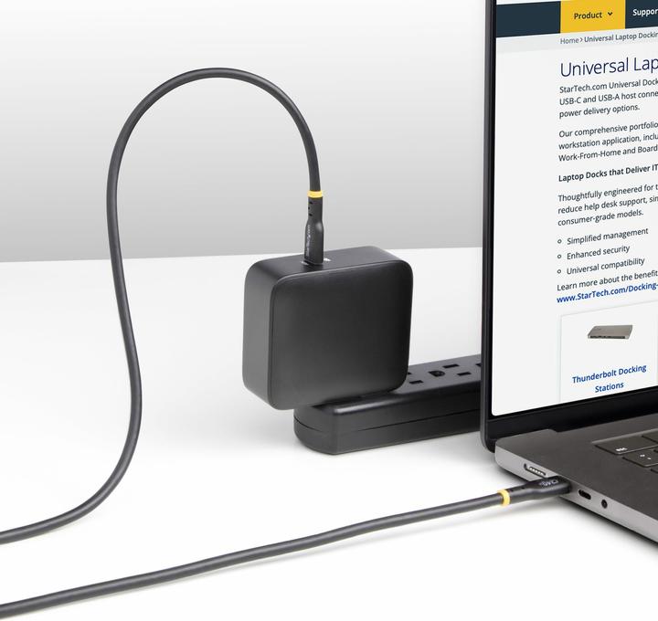 Image du produit StarTech com Câble de Recharge USB-C de 4m, Cordon USB-C Certifié USB-IF, 240W PD EPR, Câble Chargeu (4 m, USB 2.0, 240 W)