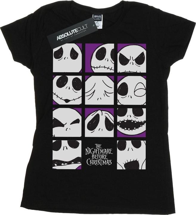 Image du produit Disney - T-shirt NIGHTMARE BEFORE CHRISTMAS MANY FACES OF JACK SQUARES - Femme (XL)