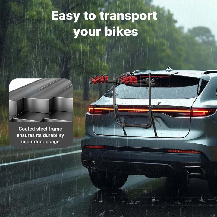 Produktbild Wiltec Kofferraum Fahrradträger 3 Fahrräder Heckfahrradträger Fahrradheckträger