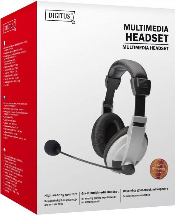 Actual product image Digitus multimedia headset (ANC, Cable)