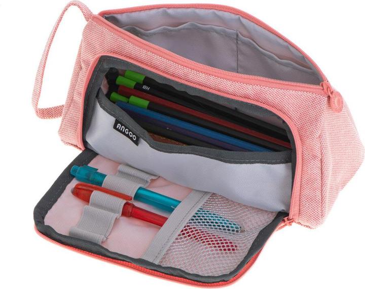 Ikonka Schule Doppelbeutel Kosmetiktasche rosa