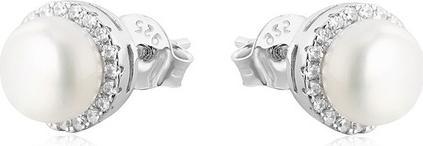 Produktbild Beneto Silver earrings with gems pearls AGU131