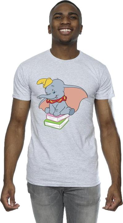 Immagine prodotto Disney Dumbo Sitting On Books Maglietta Uomo (XL)