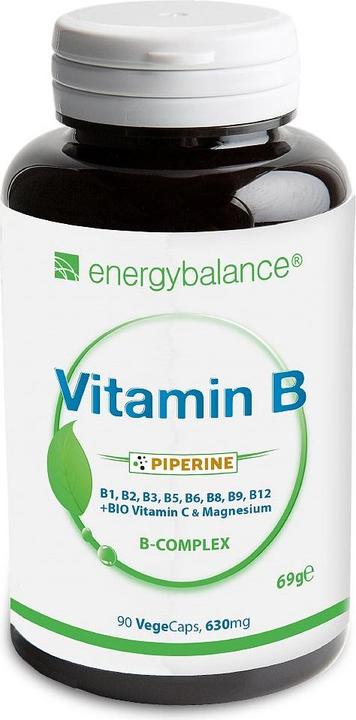 Energybalance Vitamin B-Complex plus C High Absorption BioPerine und Magnesium 630mg (90 Stück, Kapseln)