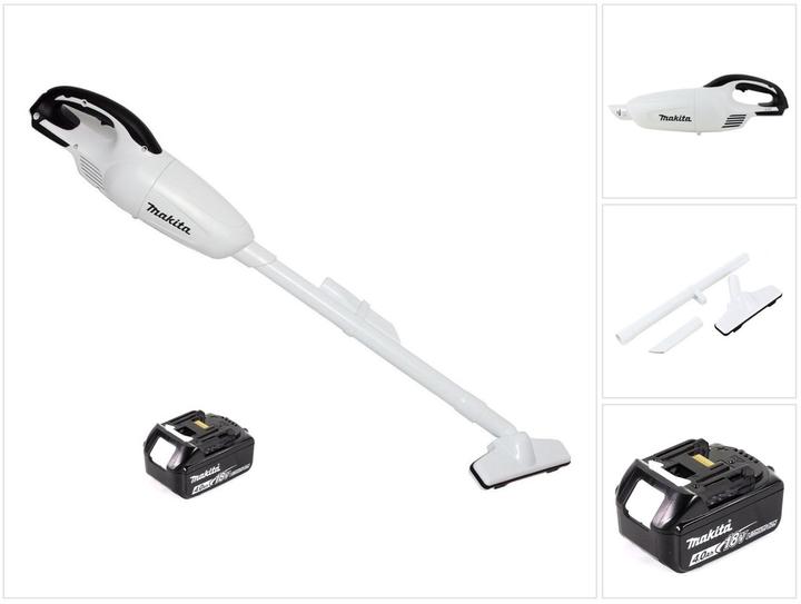 Image du produit Makita DCL 180 M1 W 18 V Li-Ion batterie aspirateur blanc + 1 x 4.0 Ah batterie - sans chargeur