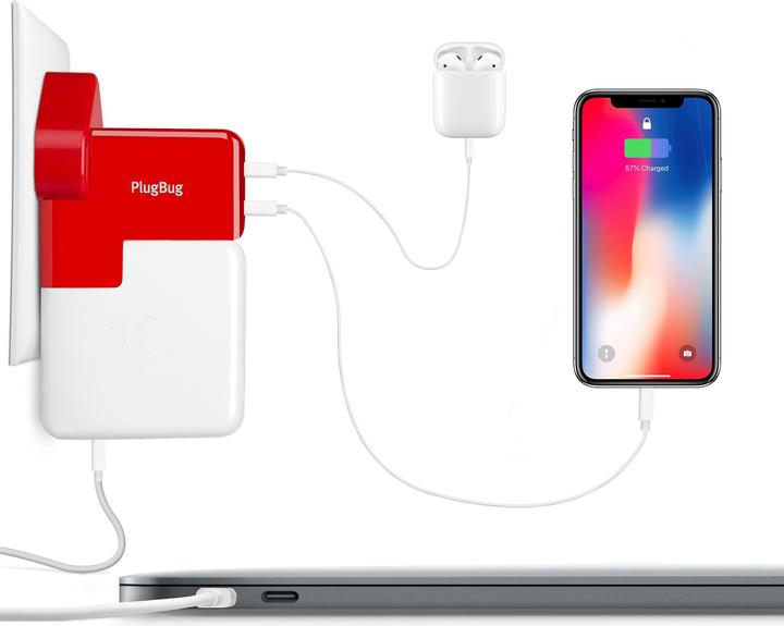 Produktbild TwelveSouth PlugBug Duo dual travel charger NetzteilAdapter für MacBooks 2x USB Ports