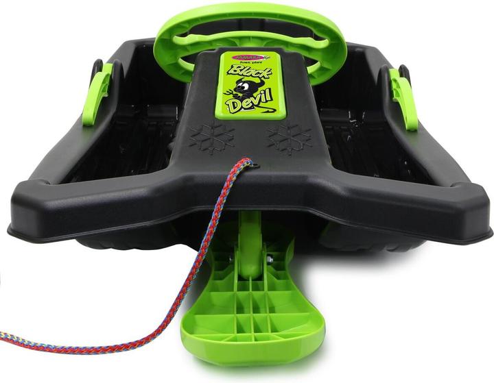 Produktbild Jamara Snow Play Bob Black Devil 84cm schwarz mit Lenkrad und Bremse