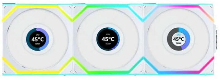Lian-Li UNI FAN SL Wireless LCD Lüfter, ARGB, PWM, 3er-Pack inkl. Controller - 120 mm, weiss (120 mm, 1 x)