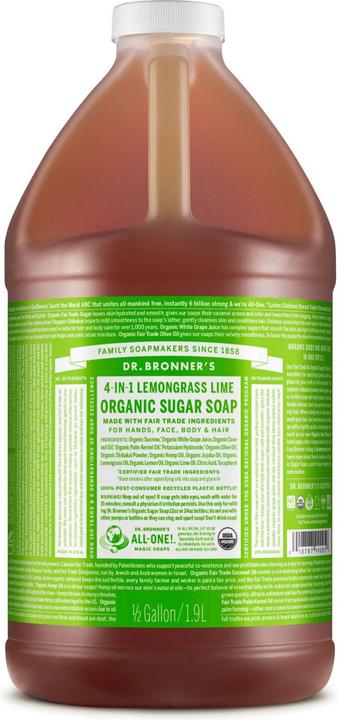 Image du produit Dr. Bronner's Citronnelle et citron vert (Savon liquide, 1900 ml)