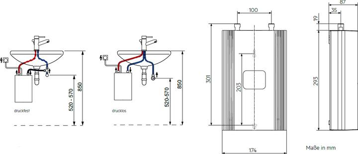Voedingswaarden en ingrediënten AEG Haustechnik AEG DDLE Compact FB 11/13 Elektronisch