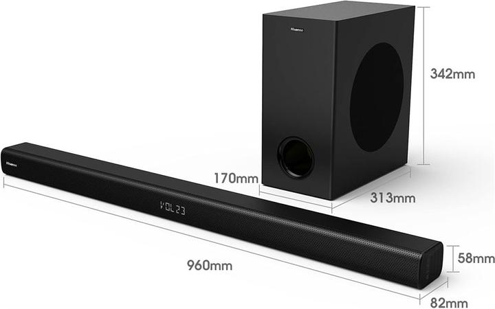 Immagine prodotto Hisense HS218 Altoparlante Soundbar Nero 2.1 Canali 200 W (200 W, 2.1 canali)